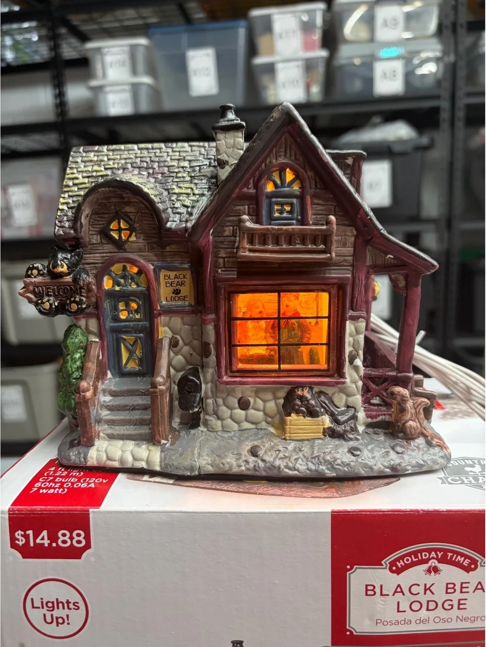Holiday Time Christmas Village Black Bear Lodge Country Charm 2018